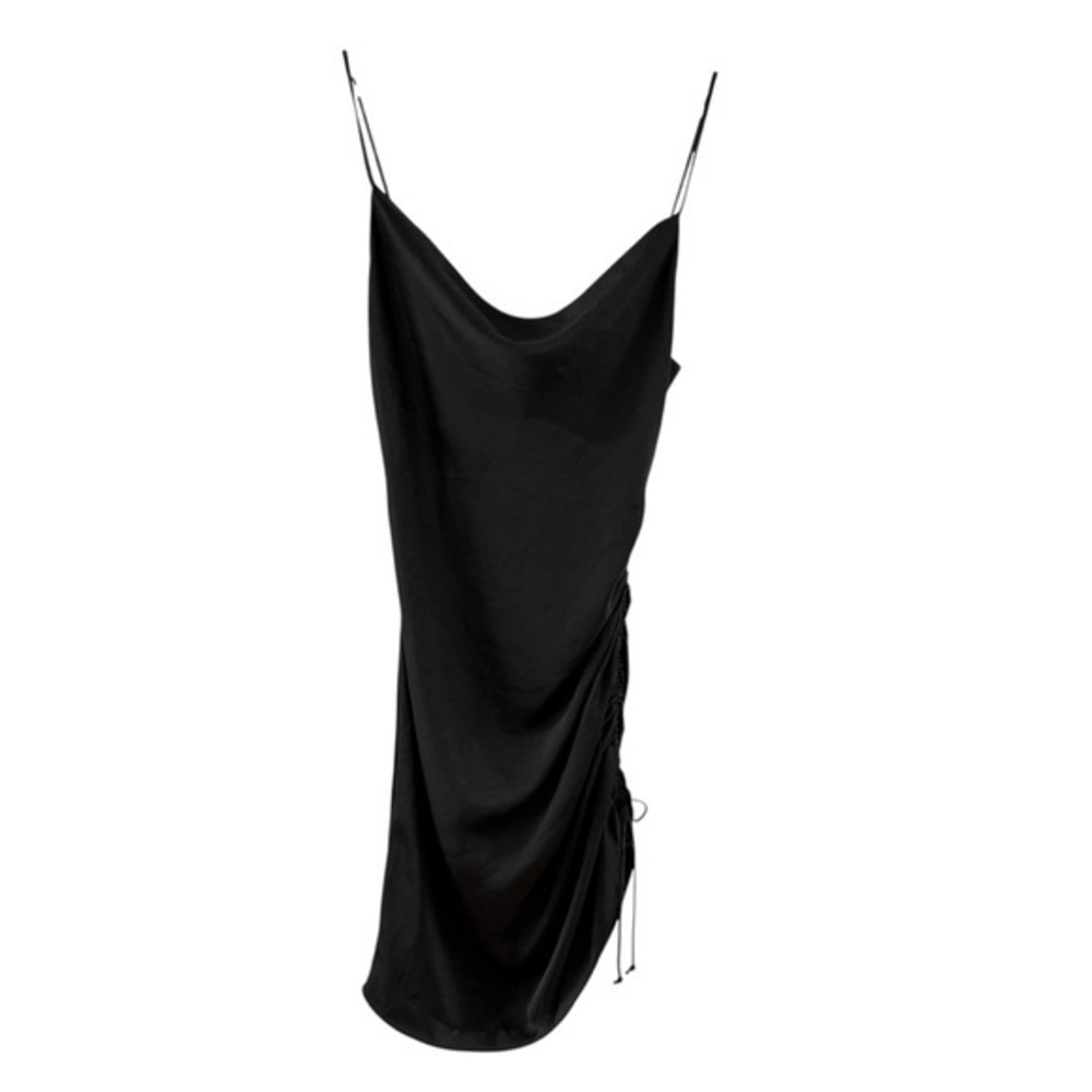 Wilfred Only Ruched Satin Dress Aritzia Black Size XS